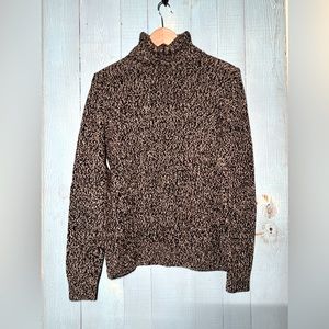 Boden Black White Size 12 Roll Neck Sweater